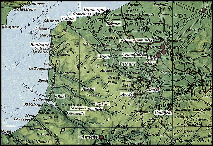 Cartes avec l'emplacement des villes où sont situés les vingt trois beffrois classés.