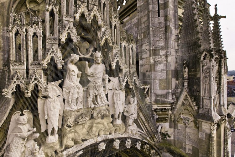 Rouen, façade sud de la cathédrale Notre Dame. Altitude 50 m.
