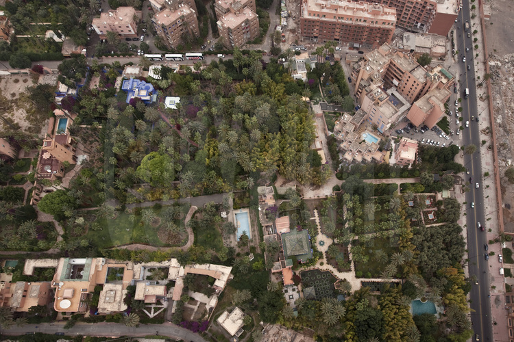 Le jardin Majorelle, ou résida Yves Saint Laurent.
