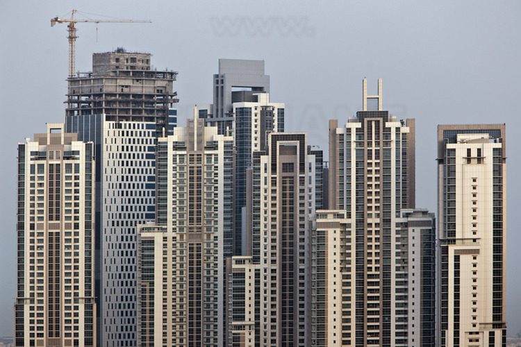 Tours en chantiers du nouveau quartier de Downtown Burj Khalifa.