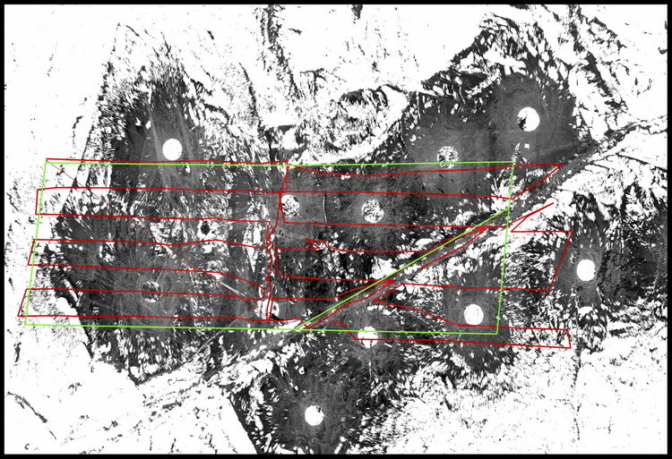 Seconde carte terrestre en relief de la zone de banquise délimitée par les scientifiques, établie avec les données topographiques recueillies par les théodolites de Yves Egels en surface. Ce relief sera ensuite comparé aux données recueillies par l'EMBird en survol au dessus de la banquise.