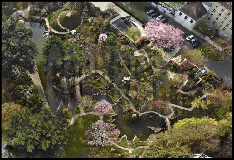 Le nouveau jardin japonais, partie ouest. Altitude 20 mètres.