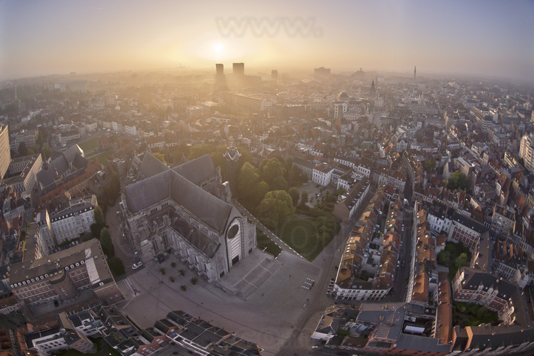 Lille - Notre Dame de la Treille and historic city center.