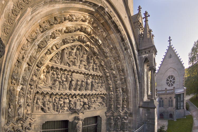 Lille - Cathedral Notre Dame de la Treille : southern portal.
