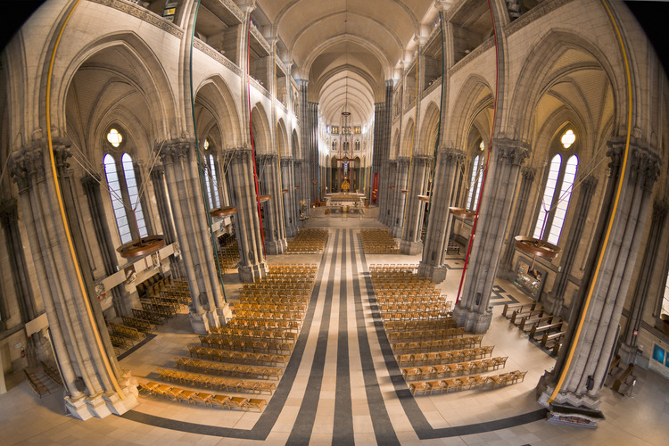Lille - Cathedral Notre Dame de la Treille : the nave.
