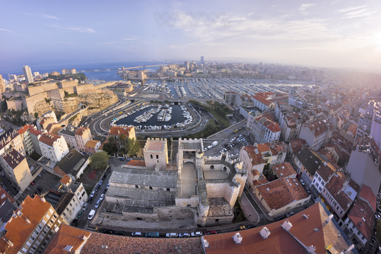 Marseille vue depuis l'abbaye Saint Victor.