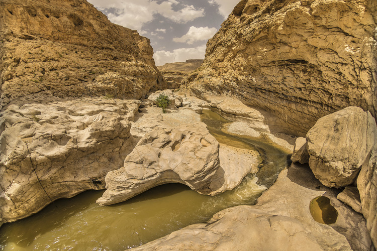 Oman. Le célèbre wadi (rivière) Bani Khalid. // Oman. The famous wadi (river) Bani Khalid.
