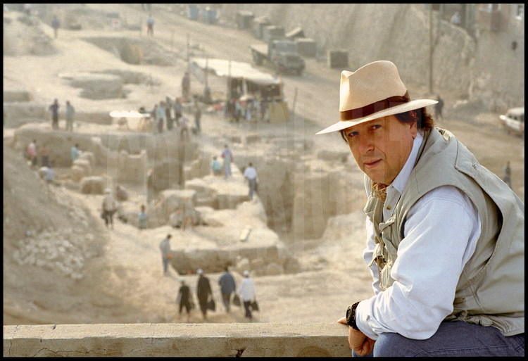 Jean-Yves Empereur, director of the archeological digs, on the ancient site of Necropolis.
