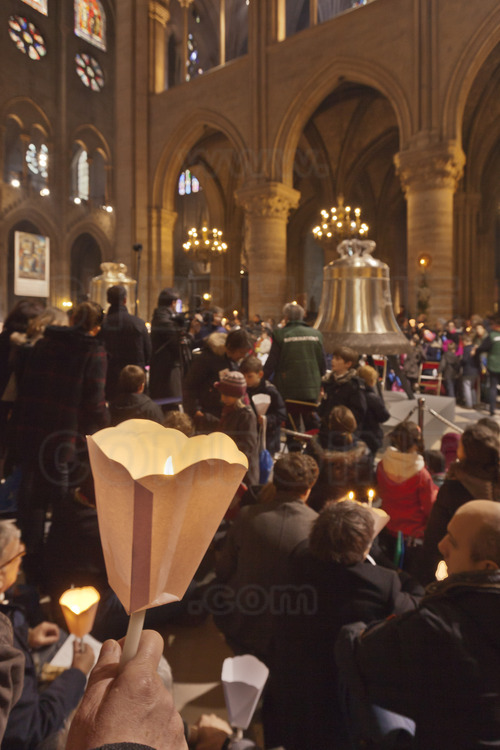 February 2, 2013: Baptism of bells in the cathedral of Notre Dame.