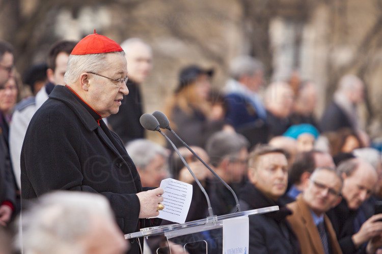 23 Mars 2013. Inauguration de la première sonnerie des nouvelles cloches devant le public parisien. Discours d'André XXIII, archevêque de Paris.