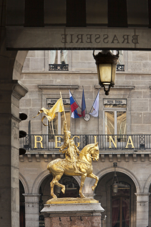 Paris, where Joan of Arc attempted an offensive Sept. 8, 1429 to retake the city from the English. Place the Pyramids (in the 1st district), equestrian statue of Joan of Arc in gilded bronze, by sculptor Emmanuel Fremiet in 1874.