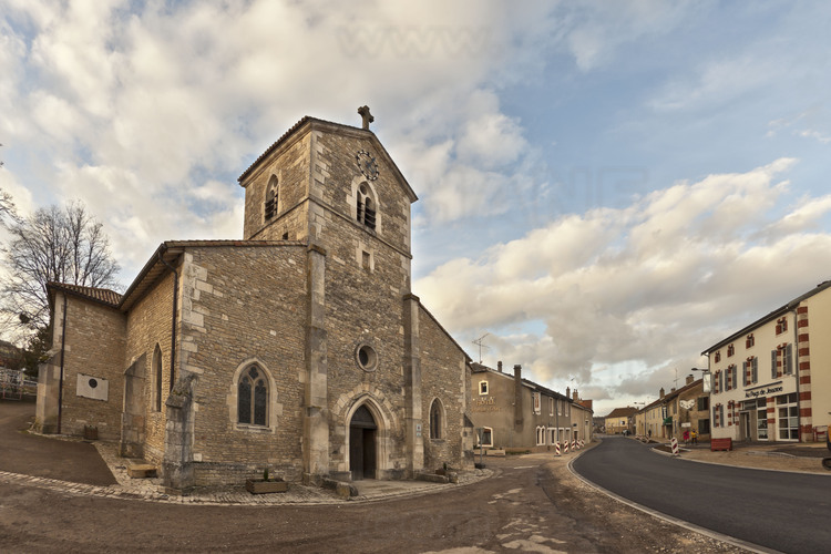 Domremy, where Joan of Arc was born January 6, 1412. The Church of St. Remi, where she was baptized and was praying.