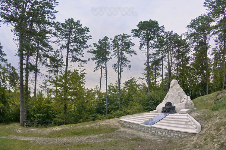 Peak of Eparges: Monument of 106th Infantry Regiment, which belonged to the french writer and academician Maurice Genevoix and who suffers heavy losses. His experience is recounted in the book 