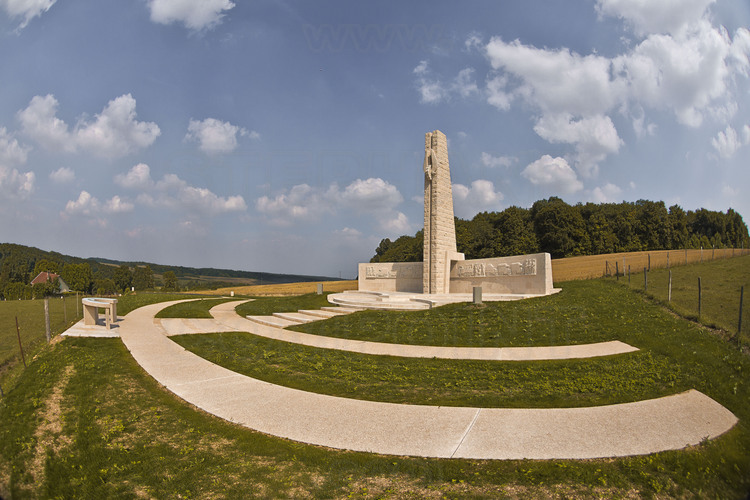 Battle of Verdun : Memorial of the National Sacred Way (which connects Bar le Duc to Verdun), at the place called Moulin Brûlé (Burnt Mill). It was only after the war it was called the 
