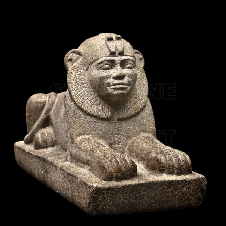 This granite sphinx of King Taharqa (25th Dynasty, 690-664 AD) is a perfect example of 