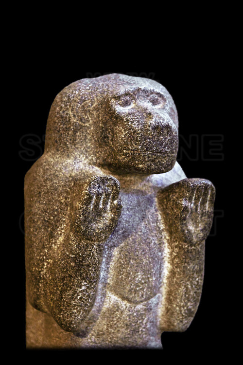 Statuette of a baboon in gray granite. Museum of Khartoum.