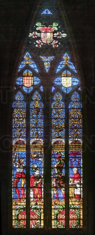 Moselle (57) - Metz - Cathédrale Saint Etienne : Verrière haute du choeur. // France - Moselle (57) - Metz - Cathedral Saint Etienne : high stained glass of the choir.