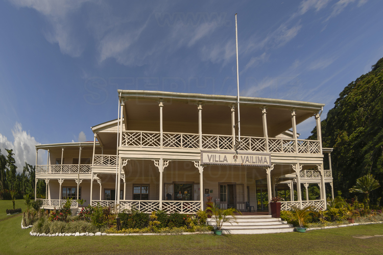 Iles Samoa (anciennes Samoa occidentales) - Ile d'Upolu - Apia : Maison-musée de Robert Louis Stevenson, auteur (entre autres) de 