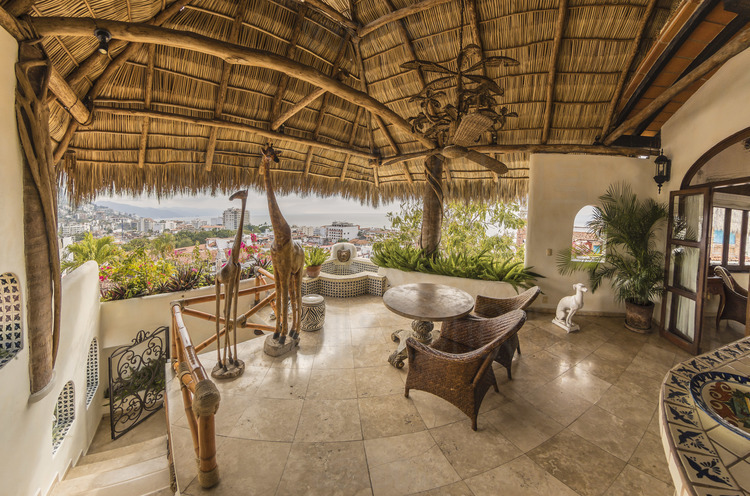 Jour 10 - Puerto Vallarta, Hotel Hacienda San Angel : Chambre avec terrasse et vue sur pacifique
